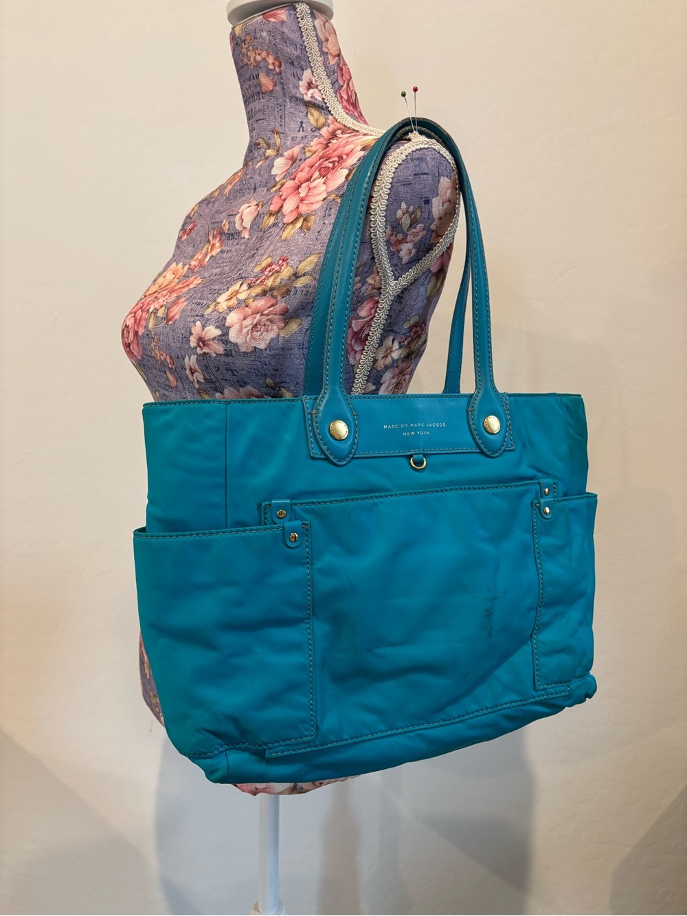 Marc by Marc Jacobs Preppy Teal Nylon Clara Tote Bag